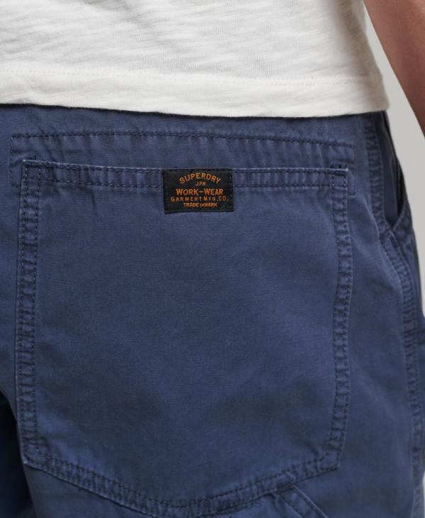 Superdry Hommes short charpentier vintage en coton bio D64Z358 vêtements marine