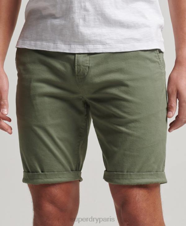 Superdry Hommes short chino core D64Z249 vêtements vert