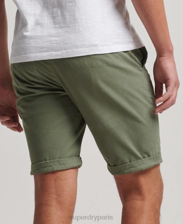 Superdry Hommes short chino core D64Z249 vêtements vert