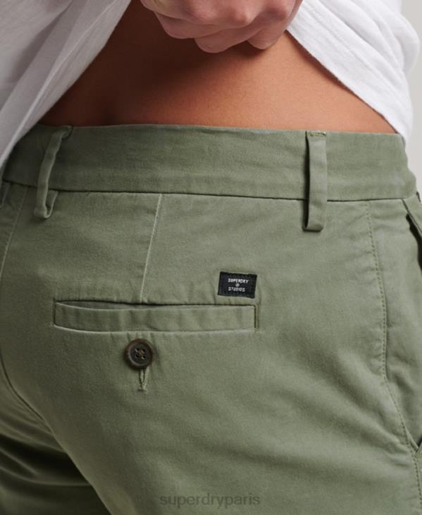 Superdry Hommes short chino core D64Z249 vêtements vert