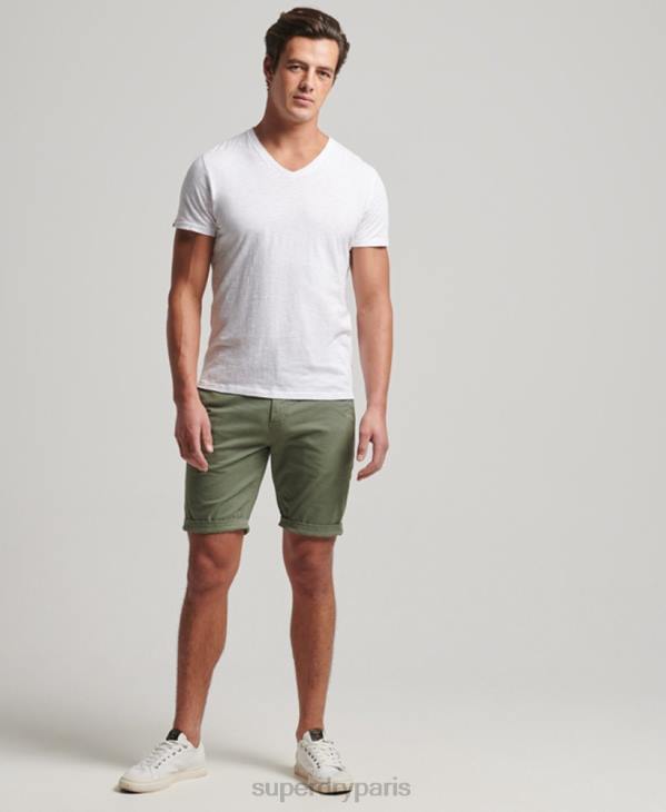 Superdry Hommes short chino core D64Z249 vêtements vert