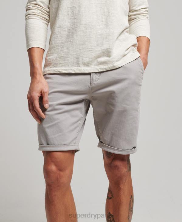 Superdry Hommes short chino core D64Z253 vêtements gris clair