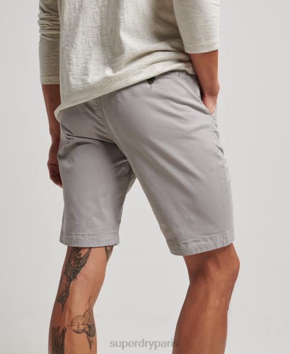 Superdry Hommes short chino core D64Z253 vêtements gris clair