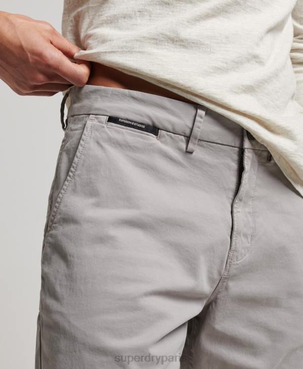 Superdry Hommes short chino core D64Z253 vêtements gris clair