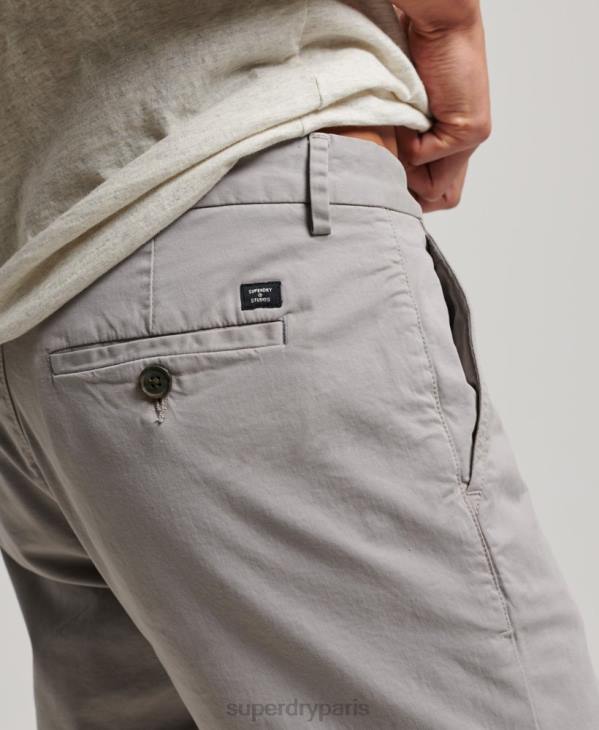 Superdry Hommes short chino core D64Z253 vêtements gris clair