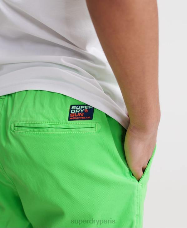 Superdry Hommes short chino à effet soleil D64Z364 vêtements vert