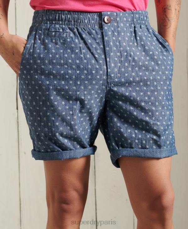 Superdry Hommes short chino à effet soleil D64Z375 vêtements bleu foncé