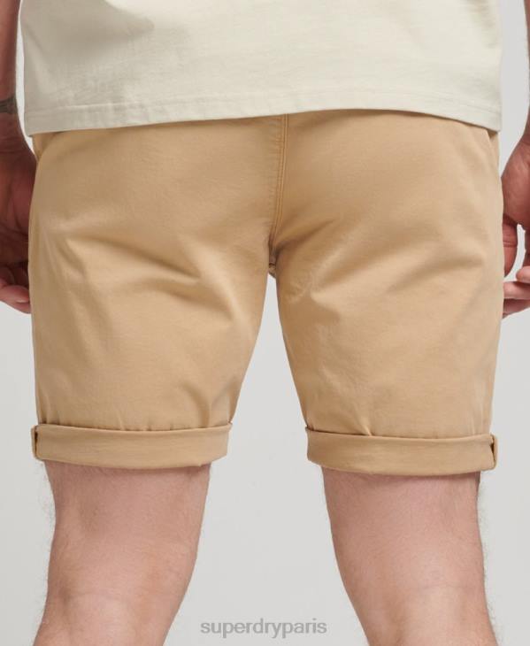 Superdry Hommes short chino en coton bio studios core D64Z305 vêtements beige