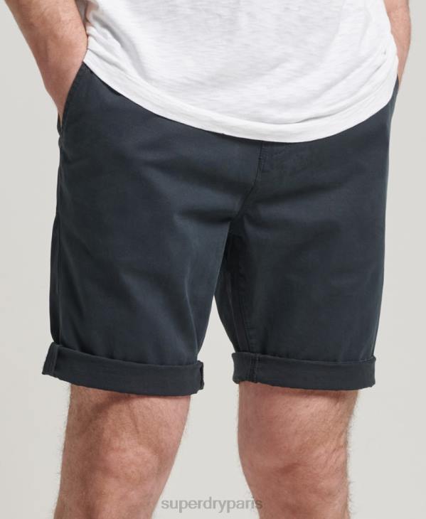 Superdry Hommes short chino en coton bio studios core D64Z346 vêtements marine