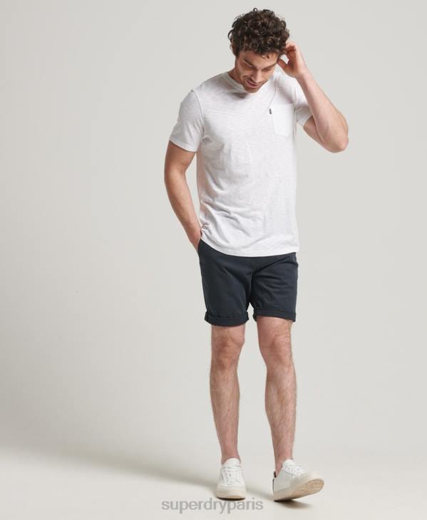 Superdry Hommes short chino en coton bio studios core D64Z346 vêtements marine
