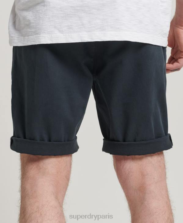 Superdry Hommes short chino en coton bio studios core D64Z346 vêtements marine