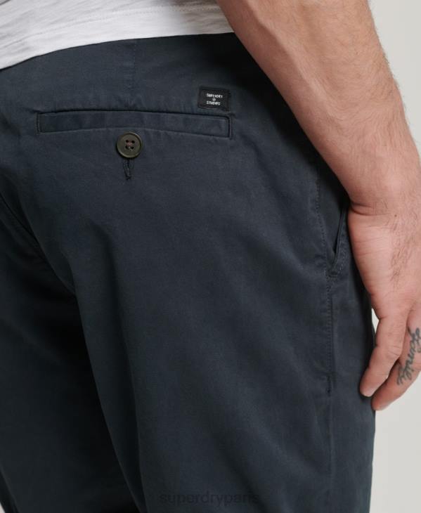 Superdry Hommes short chino en coton bio studios core D64Z346 vêtements marine
