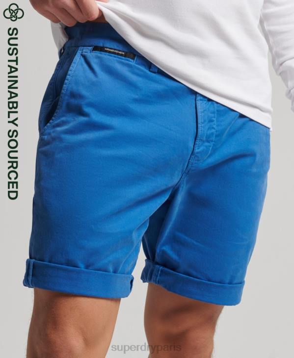 Superdry Hommes short chino en coton biologique D64Z336 vêtements bleu clair