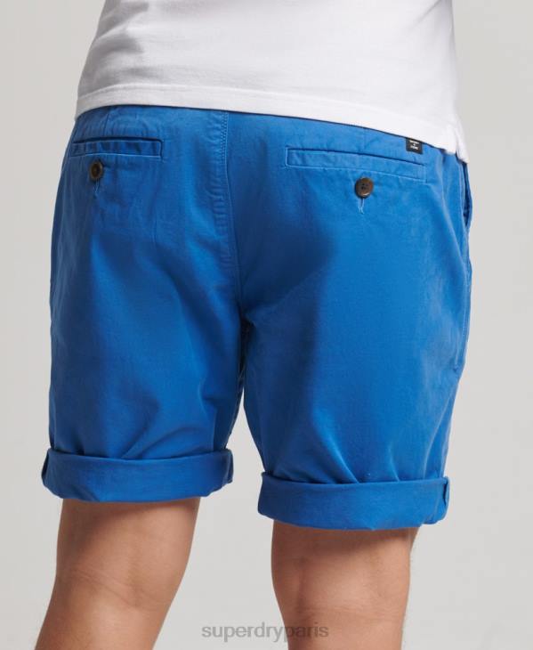 Superdry Hommes short chino en coton biologique D64Z336 vêtements bleu clair