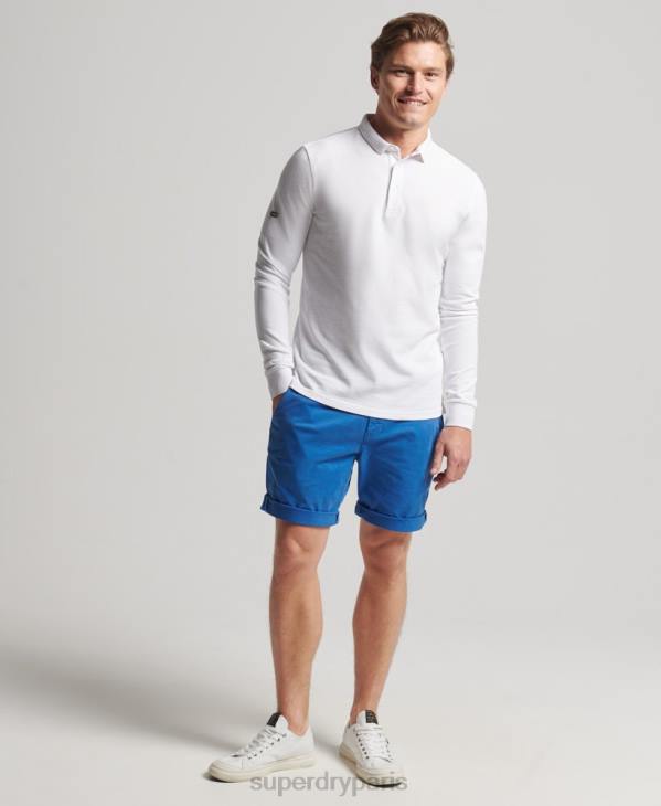 Superdry Hommes short chino en coton biologique D64Z336 vêtements bleu clair