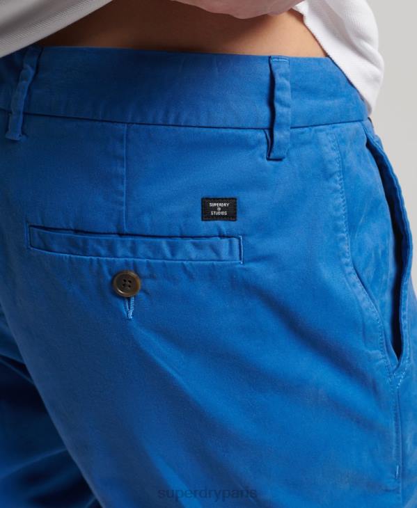 Superdry Hommes short chino en coton biologique D64Z336 vêtements bleu clair
