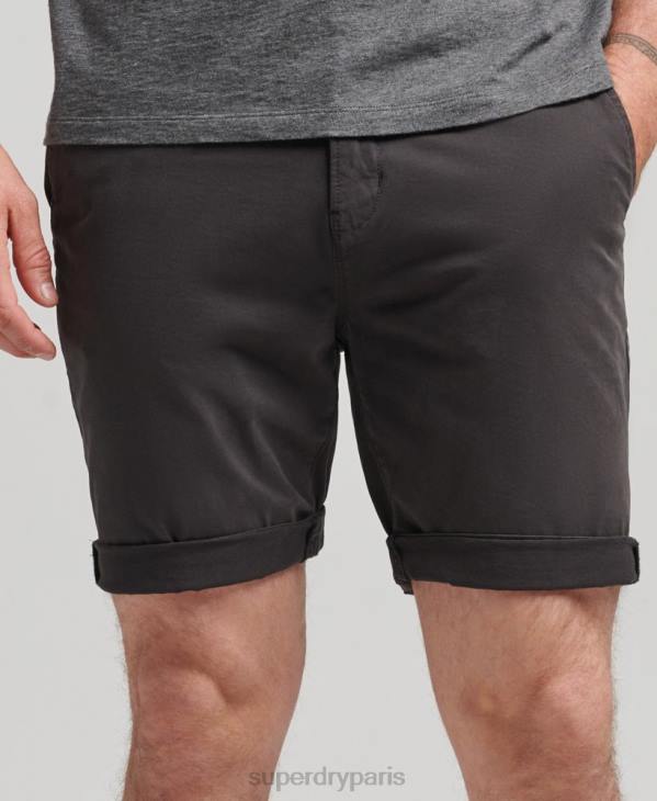 Superdry Hommes short chino en coton biologique D64Z348 vêtements noir