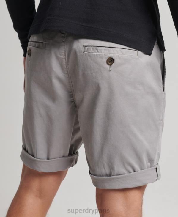 Superdry Hommes short chino en coton biologique D64Z349 vêtements gris clair