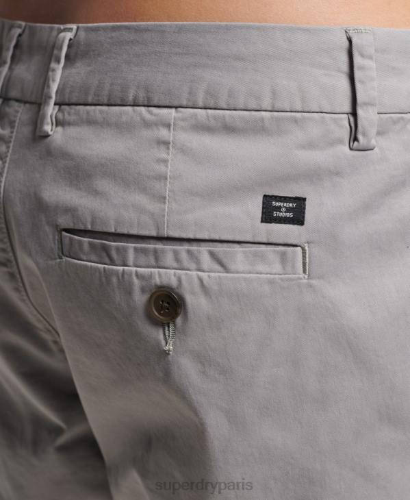 Superdry Hommes short chino en coton biologique D64Z349 vêtements gris clair