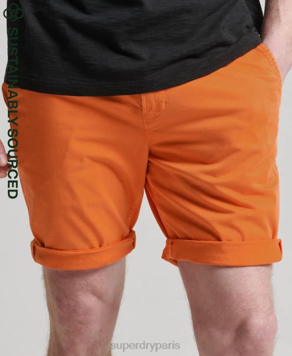 Superdry Hommes short chino en coton biologique D64Z6475 vêtements orange