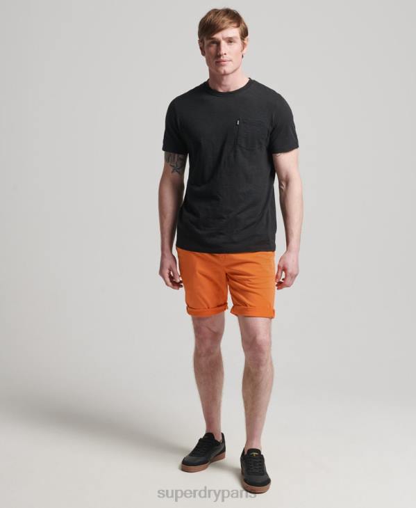 Superdry Hommes short chino en coton biologique D64Z6475 vêtements orange