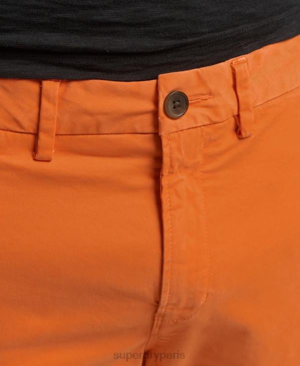 Superdry Hommes short chino en coton biologique D64Z6475 vêtements orange