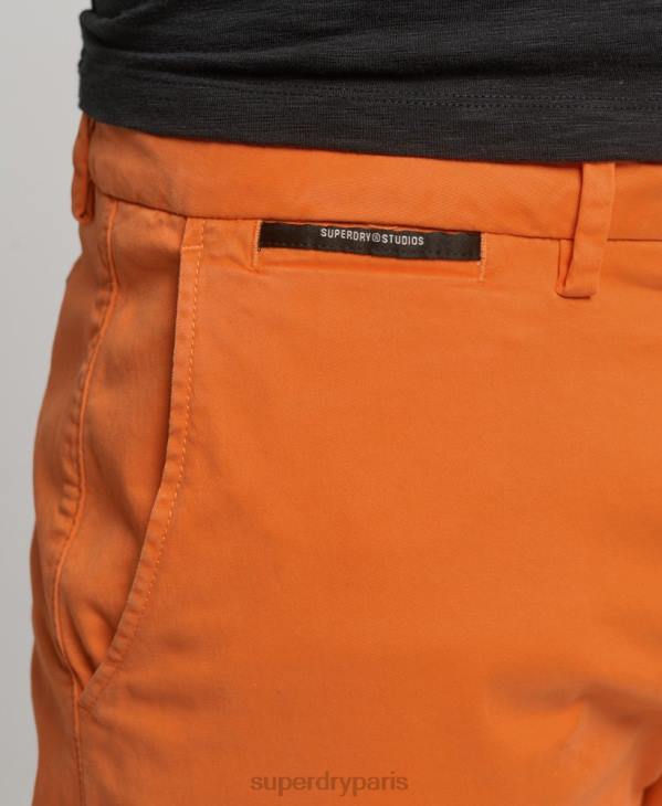 Superdry Hommes short chino en coton biologique D64Z6475 vêtements orange
