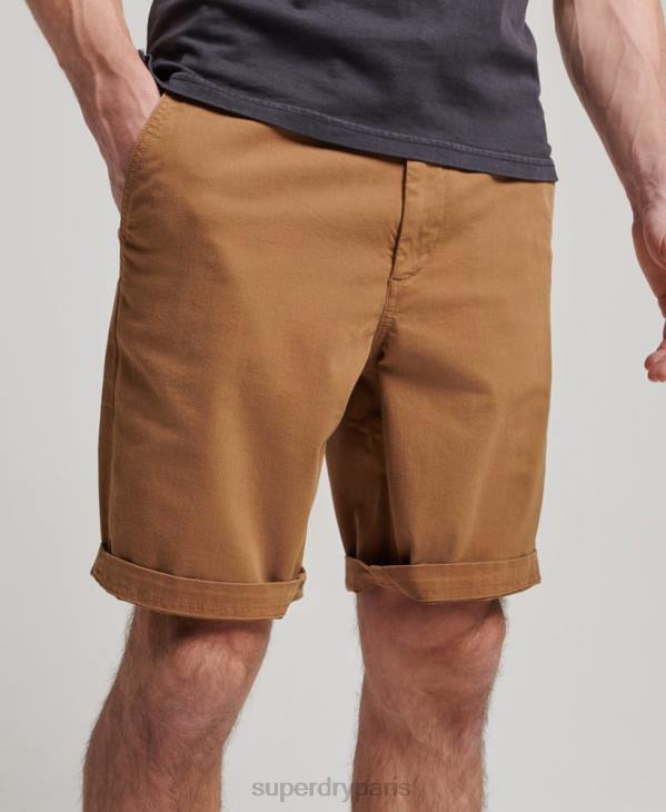 Superdry Hommes short chino officier D64Z17 vêtements brun