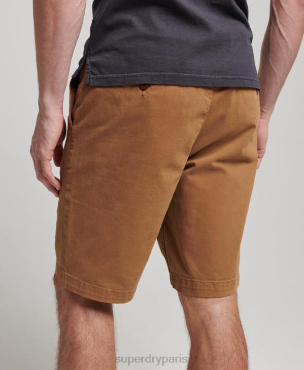 Superdry Hommes short chino officier D64Z17 vêtements brun