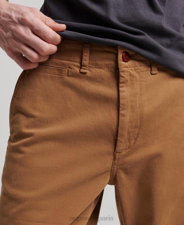 Superdry Hommes short chino officier D64Z17 vêtements brun