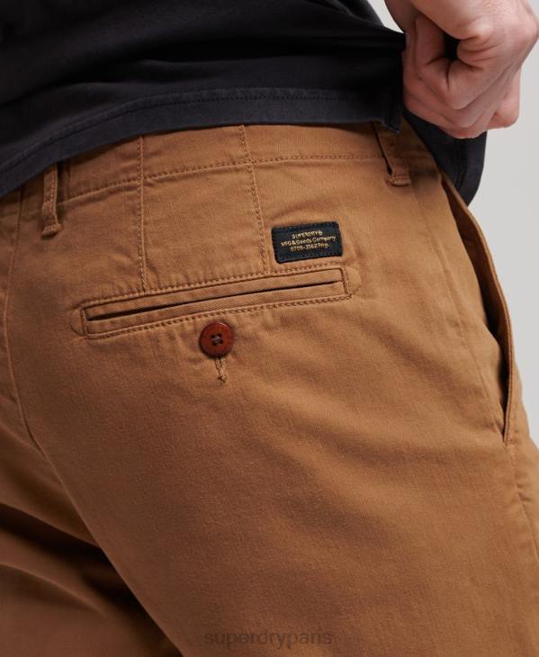 Superdry Hommes short chino officier D64Z17 vêtements brun