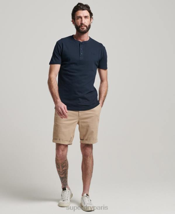 Superdry Hommes short chino officier D64Z35 vêtements crème
