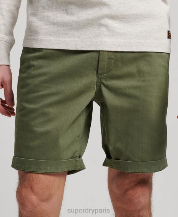Superdry Hommes short chino officier D64Z53 vêtements kaki