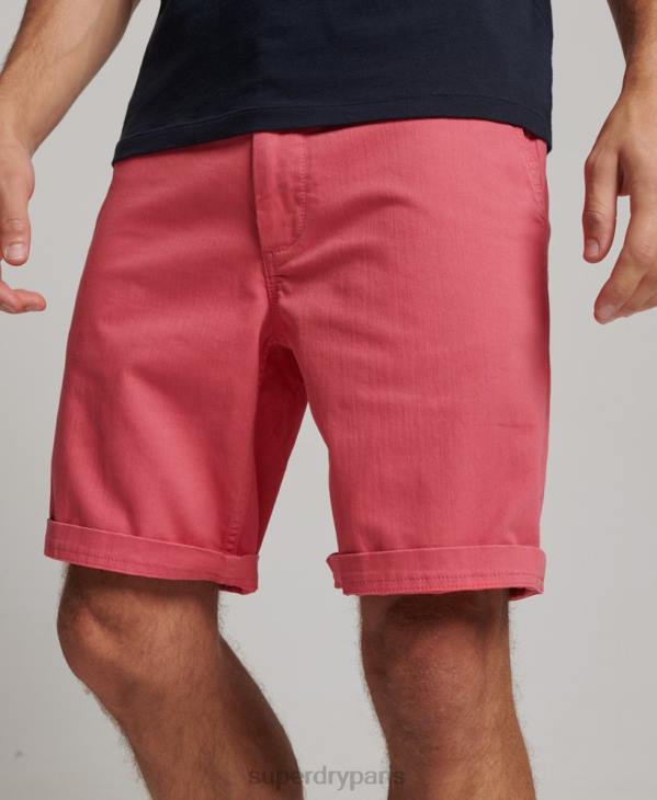 Superdry Hommes short chino officier D64Z71 vêtements rose