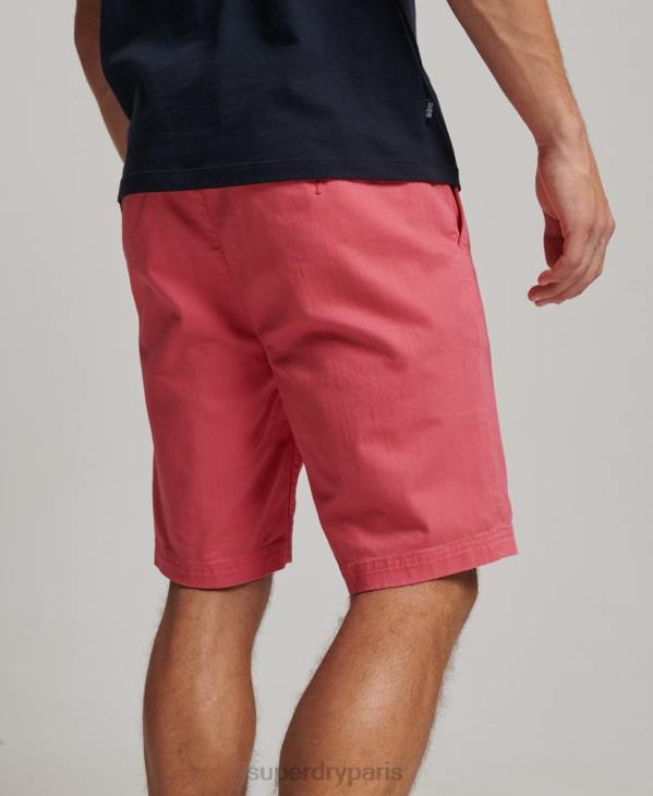 Superdry Hommes short chino officier D64Z71 vêtements rose