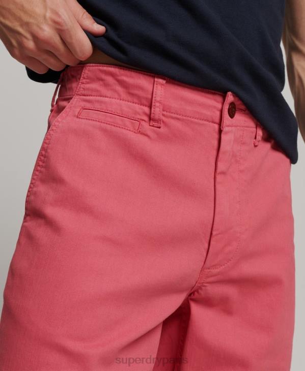Superdry Hommes short chino officier D64Z71 vêtements rose