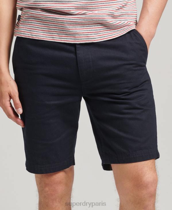 Superdry Hommes short chino officier vintage D64Z306 vêtements marine