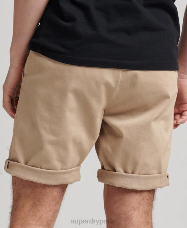Superdry Hommes short chino officier vintage D64Z307 vêtements crème