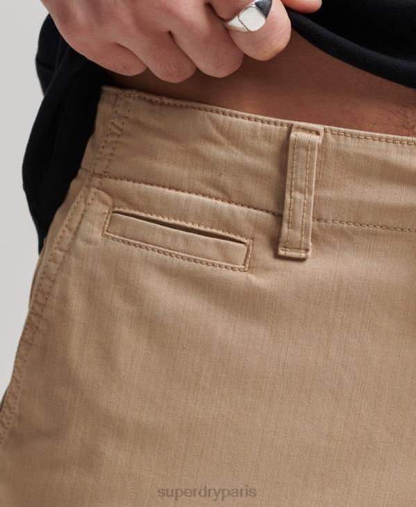 Superdry Hommes short chino officier vintage D64Z307 vêtements crème