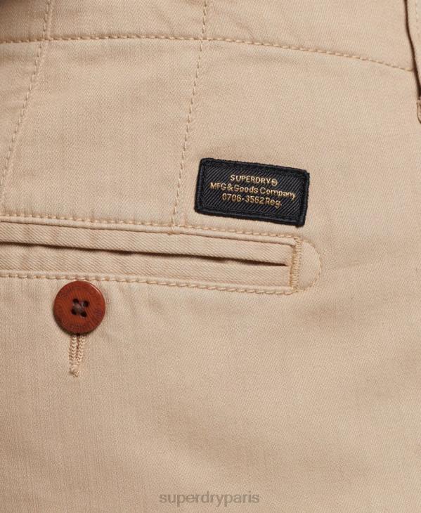 Superdry Hommes short chino officier vintage D64Z307 vêtements crème