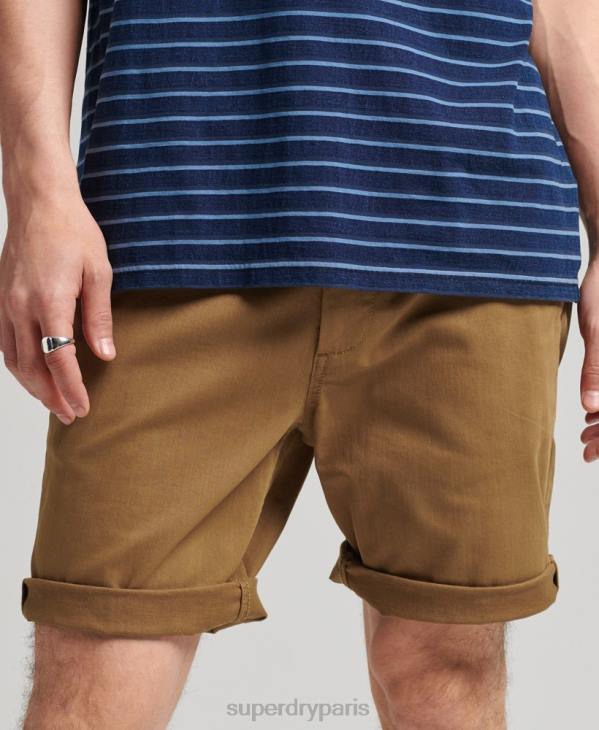Superdry Hommes short chino officier vintage D64Z308 vêtements brun