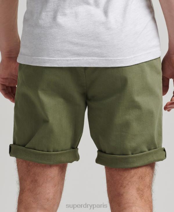 Superdry Hommes short chino officier vintage D64Z312 vêtements kaki