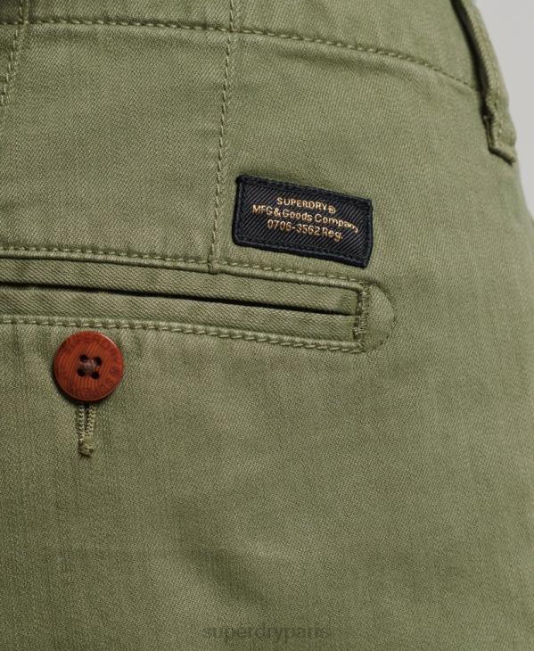 Superdry Hommes short chino officier vintage D64Z312 vêtements kaki