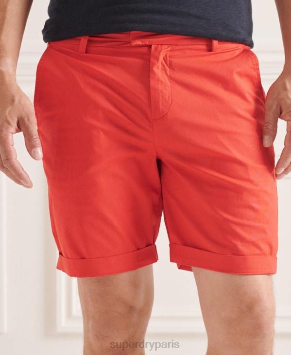 Superdry Hommes short chino presse-papiers D64Z6463 vêtements orange