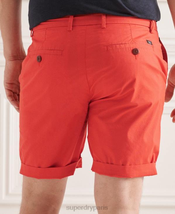 Superdry Hommes short chino presse-papiers D64Z6463 vêtements orange