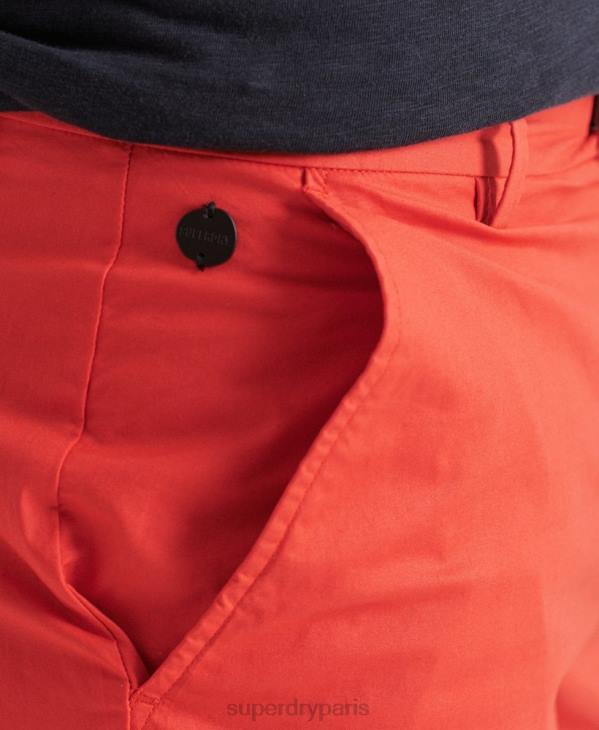 Superdry Hommes short chino presse-papiers D64Z6463 vêtements orange