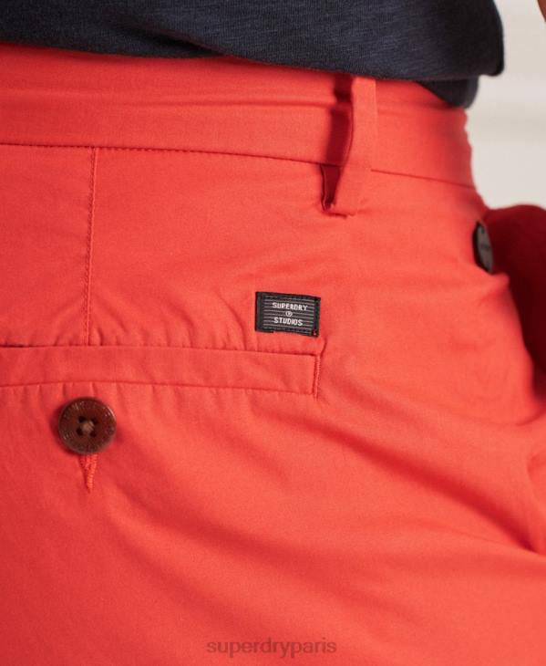 Superdry Hommes short chino presse-papiers D64Z6463 vêtements orange