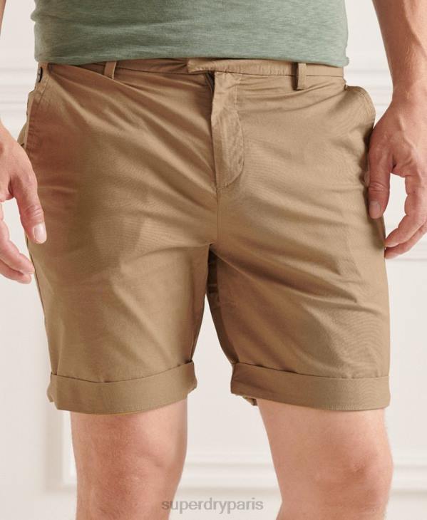 Superdry Hommes short chino presse-papiers D64Z6465 vêtements beige