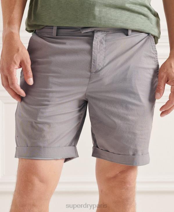 Superdry Hommes short chino presse-papiers D64Z6493 vêtements gris clair
