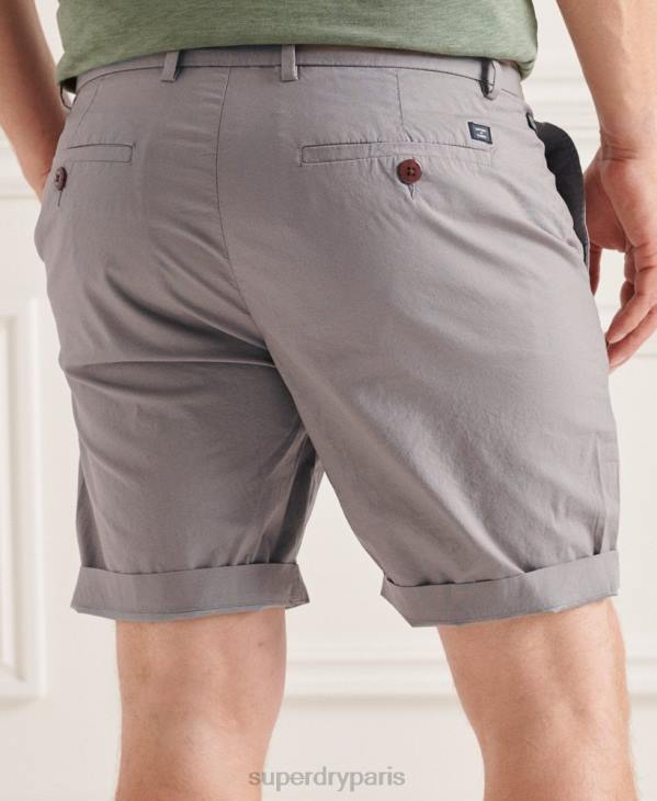 Superdry Hommes short chino presse-papiers D64Z6493 vêtements gris clair